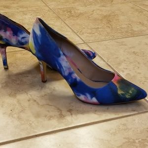 BCBG Blue multicolored Pumps, Watercolor